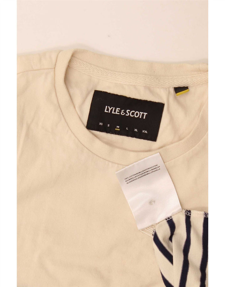 Camiseta Lyle & Scott Hombre Top Algodón Rayas Beige Medio
