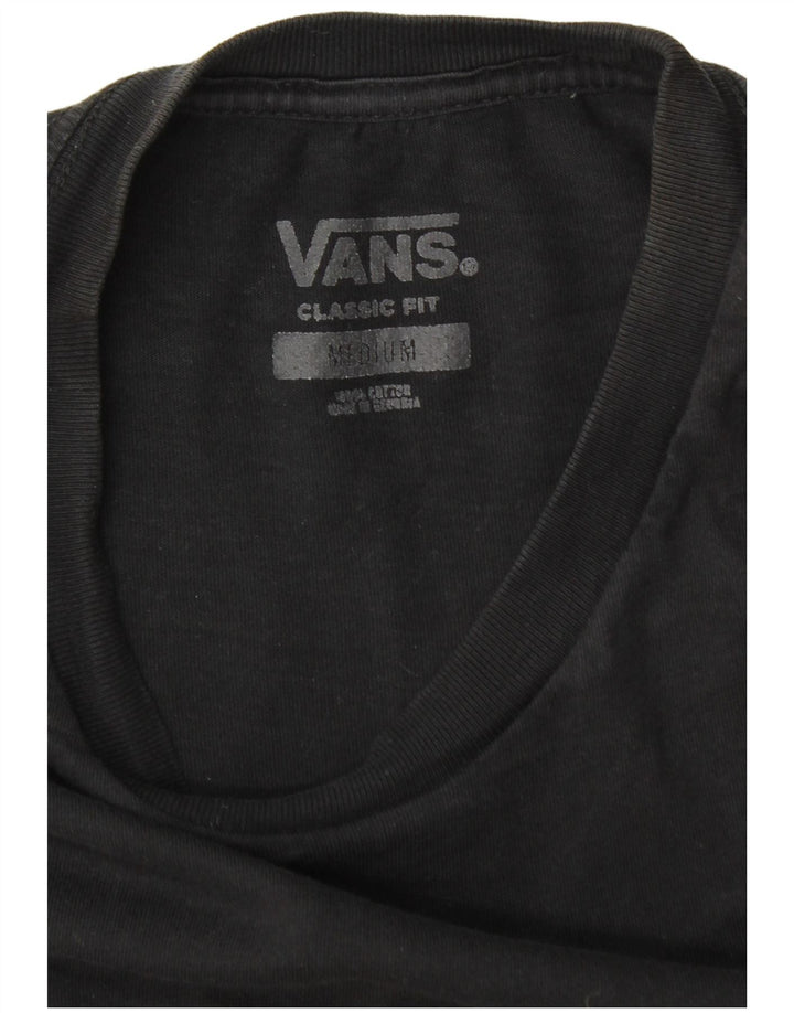 Camiseta Vans Classic Fit para hombre, talla mediana, algodón negro