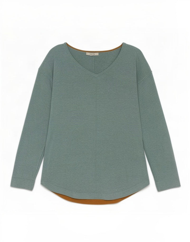 White Stuff Jersey con Cuello en V para Mujer UK 8 Small Algodón Azul