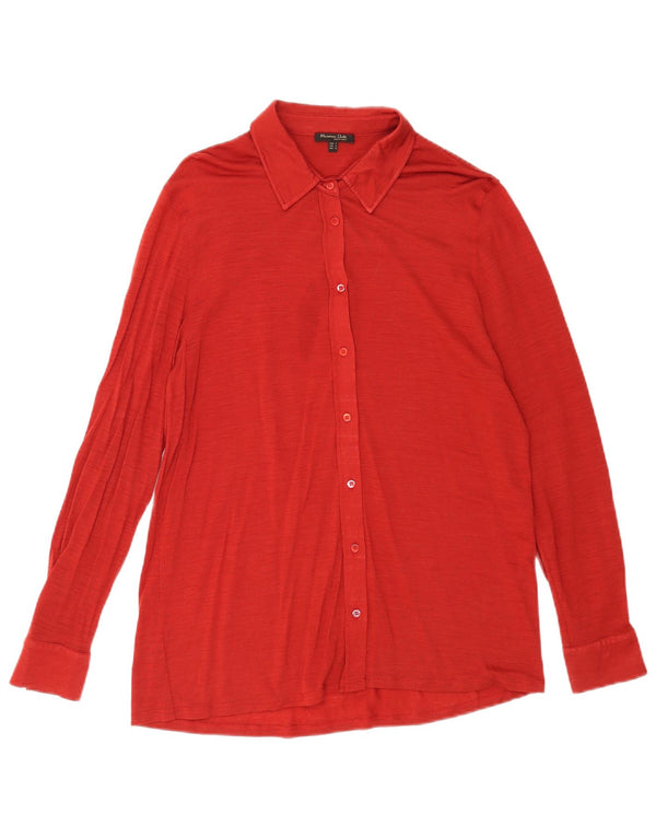 Massimo Dutti Camisa Mujer UK 46 Large Rojo