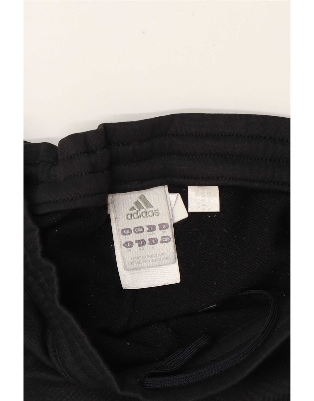 Adidas Pantalones de chándal para mujer UK 12 Medium Negro Poliéster