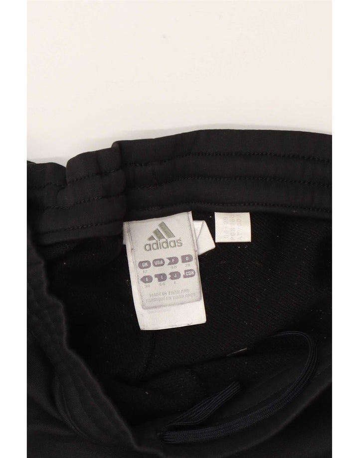 Adidas Pantalones de chándal para mujer UK 12 Medium Negro Poliéster