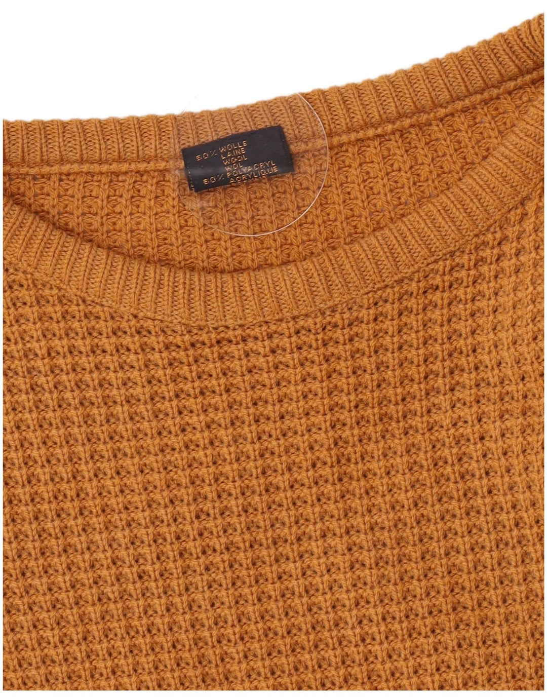 Claude De Pierre Jersey De Cuello Redondo Para Hombre De Lana Marrón Medio
