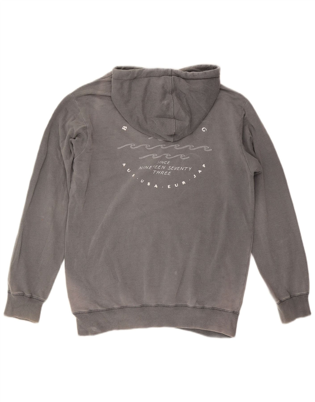 BILLABONG Jersey con capucha gráfico para hombre pequeño algodón gris