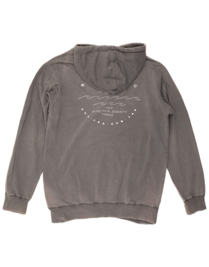 BILLABONG Jersey con capucha gráfico para hombre pequeño algodón gris