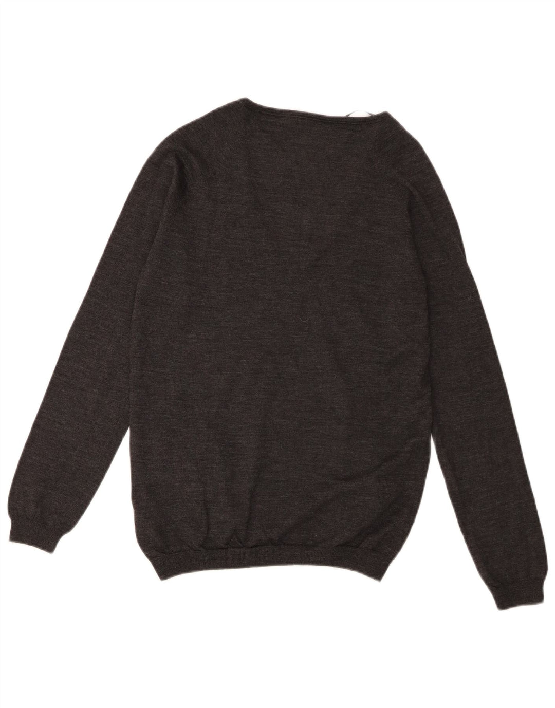Massimo Dutti Jersey con Cuello en V para Mujer UK 42 Lana Gris Medio
