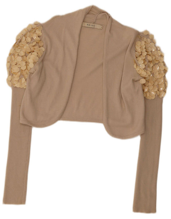 Jersey Bolero Reiss para mujer UK 44 Viscosa beige mediana
