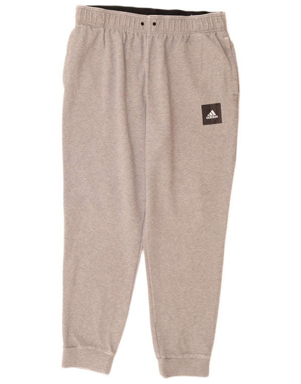 Adidas Hombre Pantalones De Chándal Joggers XL Gris Moteado