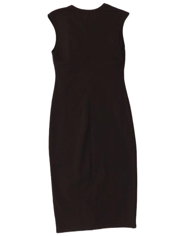 Zara Vestido tubo ajustado sin mangas para mujer UK 44 Grande Negro