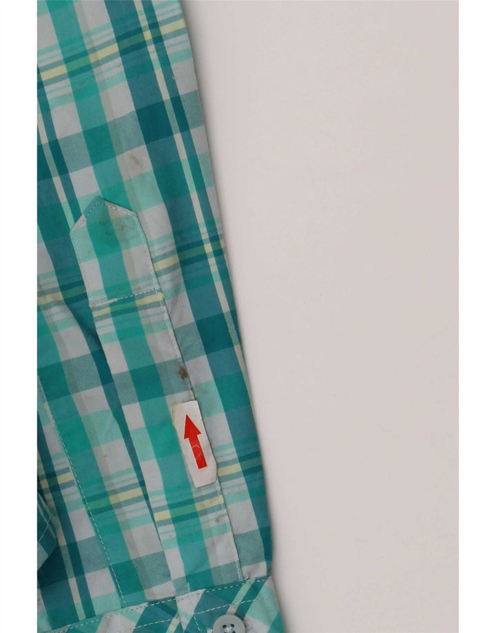 Camisa The North Face para mujer UK 10 Small Green Check Nylon