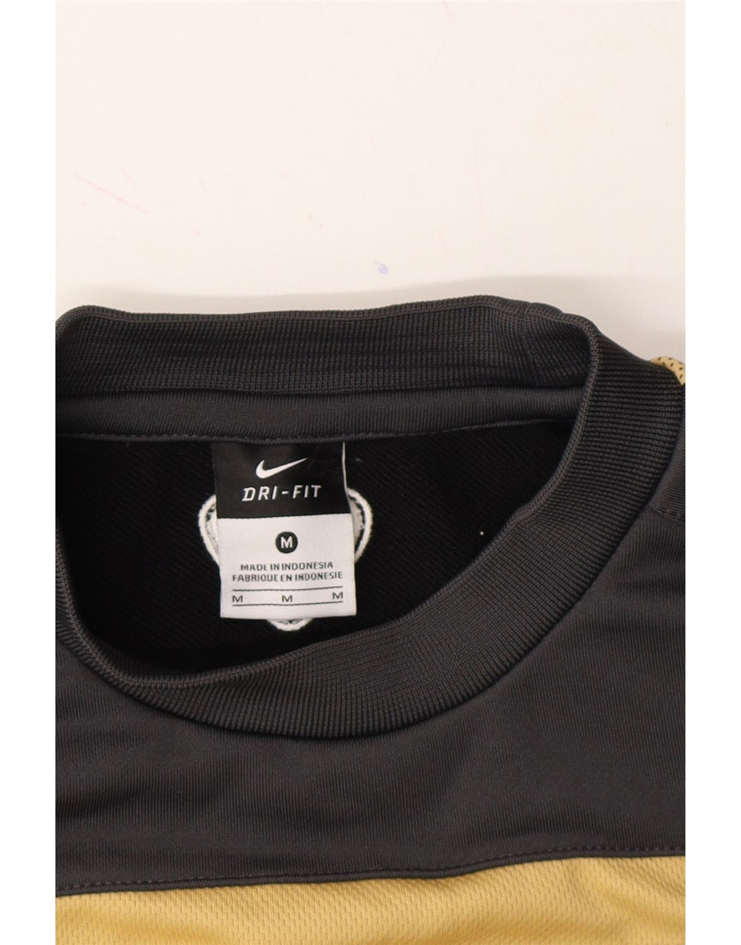 NIKE Mens Dri Fit Graphic Sweatshirt Jumper Medium Black Colourblock Vintage Nike and Second-Hand Nike from Messina Hembry 