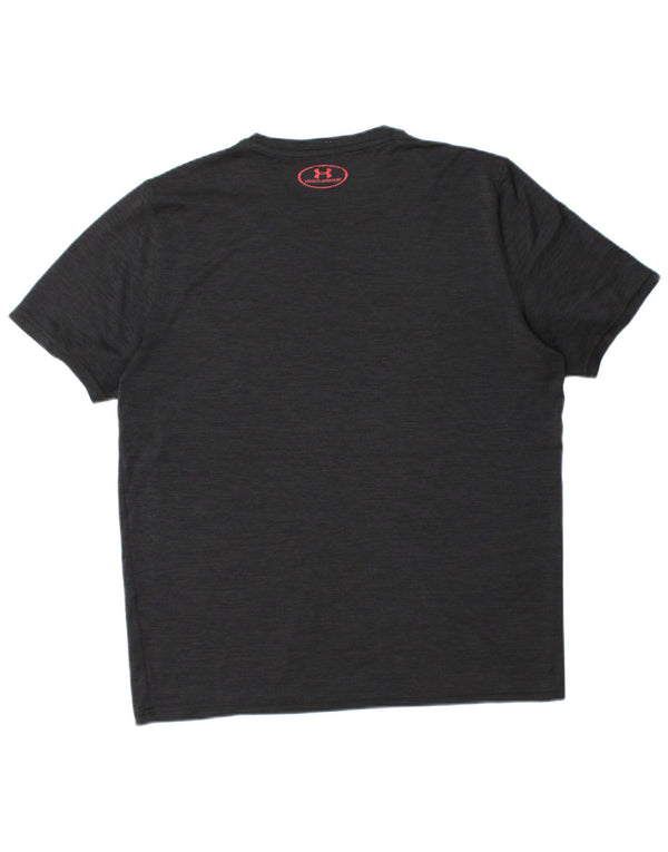 UNDER ARMOUR Camiseta con gráfico Heat Gear para hombre, talla mediana, negra