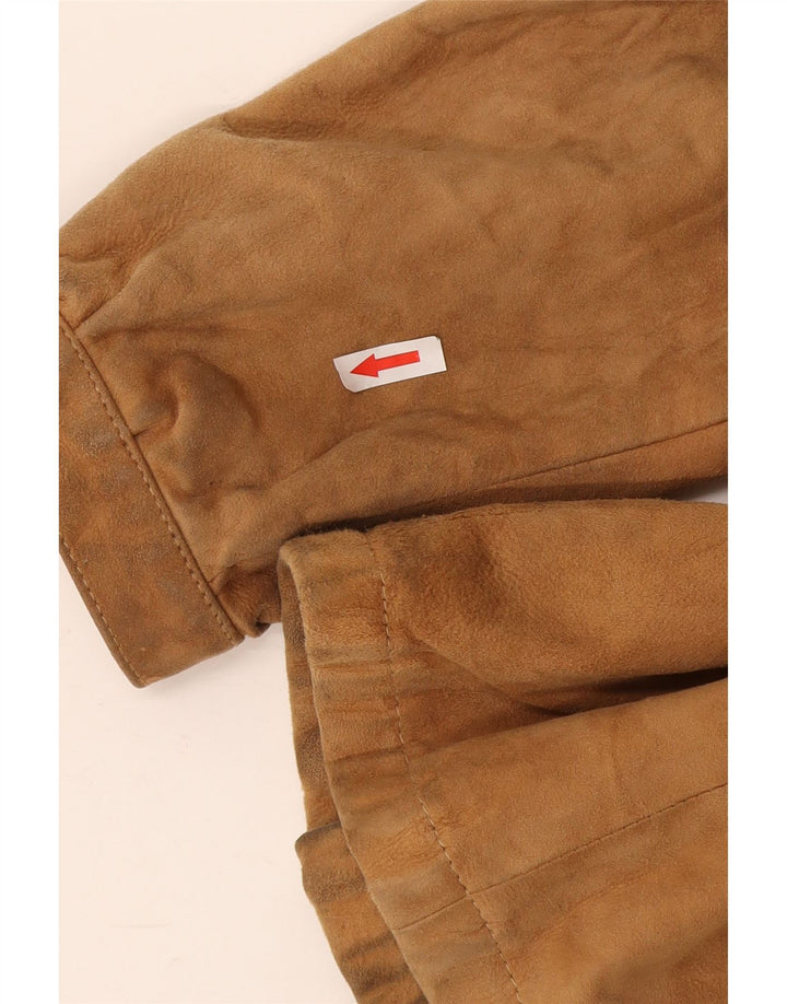 Chaqueta de ante vintage para mujer IT 44 Beige medio