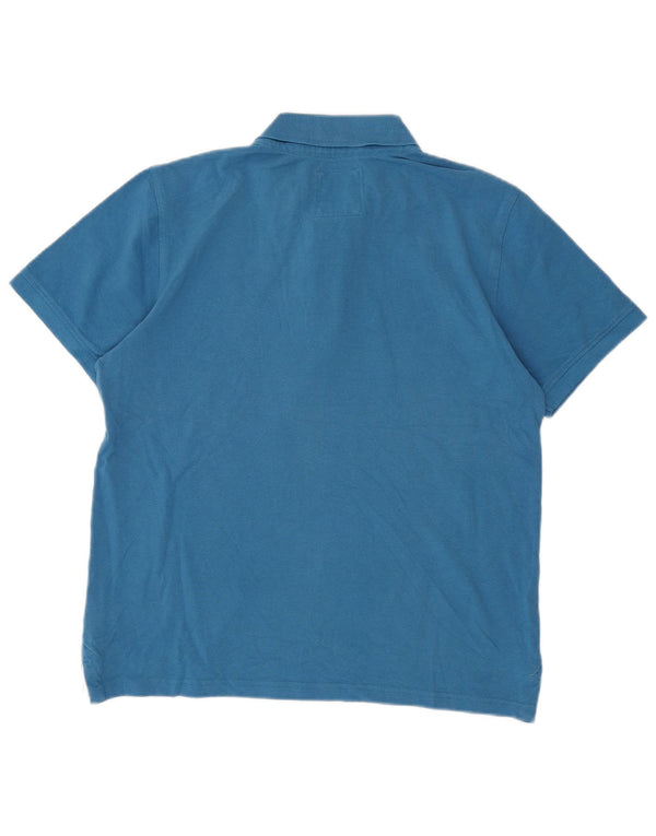 Crew Clothing Polo para hombre de algodón azul medio