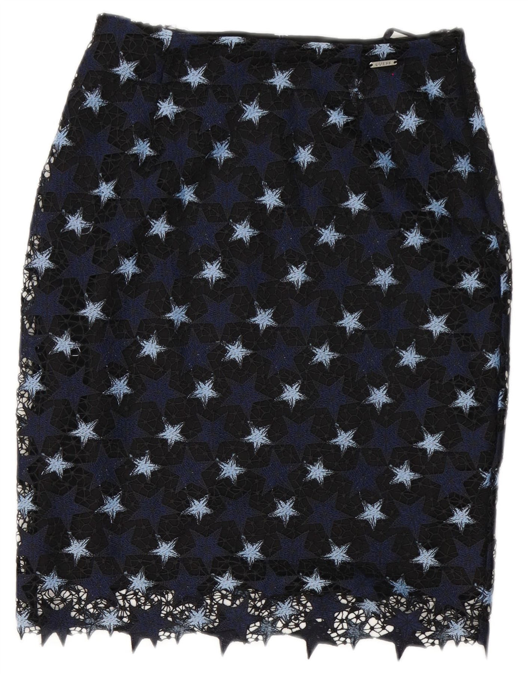 Guess Falda Lápiz Mujer W27 Small Poliéster Azul Marino