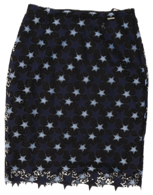 Guess Falda Lápiz Mujer W27 Small Poliéster Azul Marino
