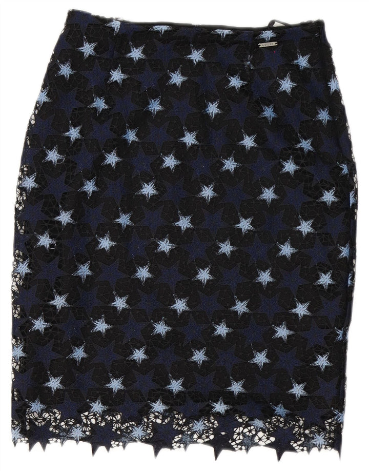 Guess Falda Lápiz Mujer W27 Small Poliéster Azul Marino