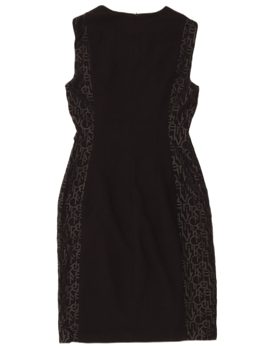 CALVIN KLEIN Vestido sin mangas gráfico para mujer US 8 Mediano Negro