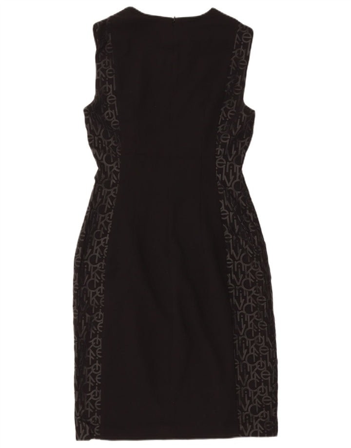 CALVIN KLEIN Vestido sin mangas gráfico para mujer US 8 Mediano Negro