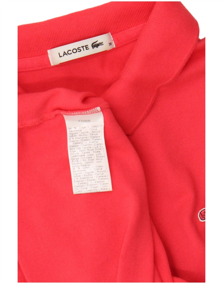 Polo Lacoste Mujer Talla 38 Mediano Rojo Algodón