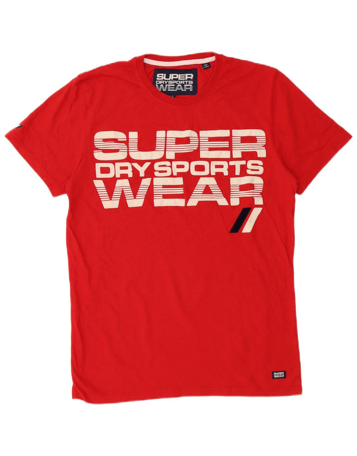 Superdry Camiseta gráfica para hombre Top grande de algodón rojo
