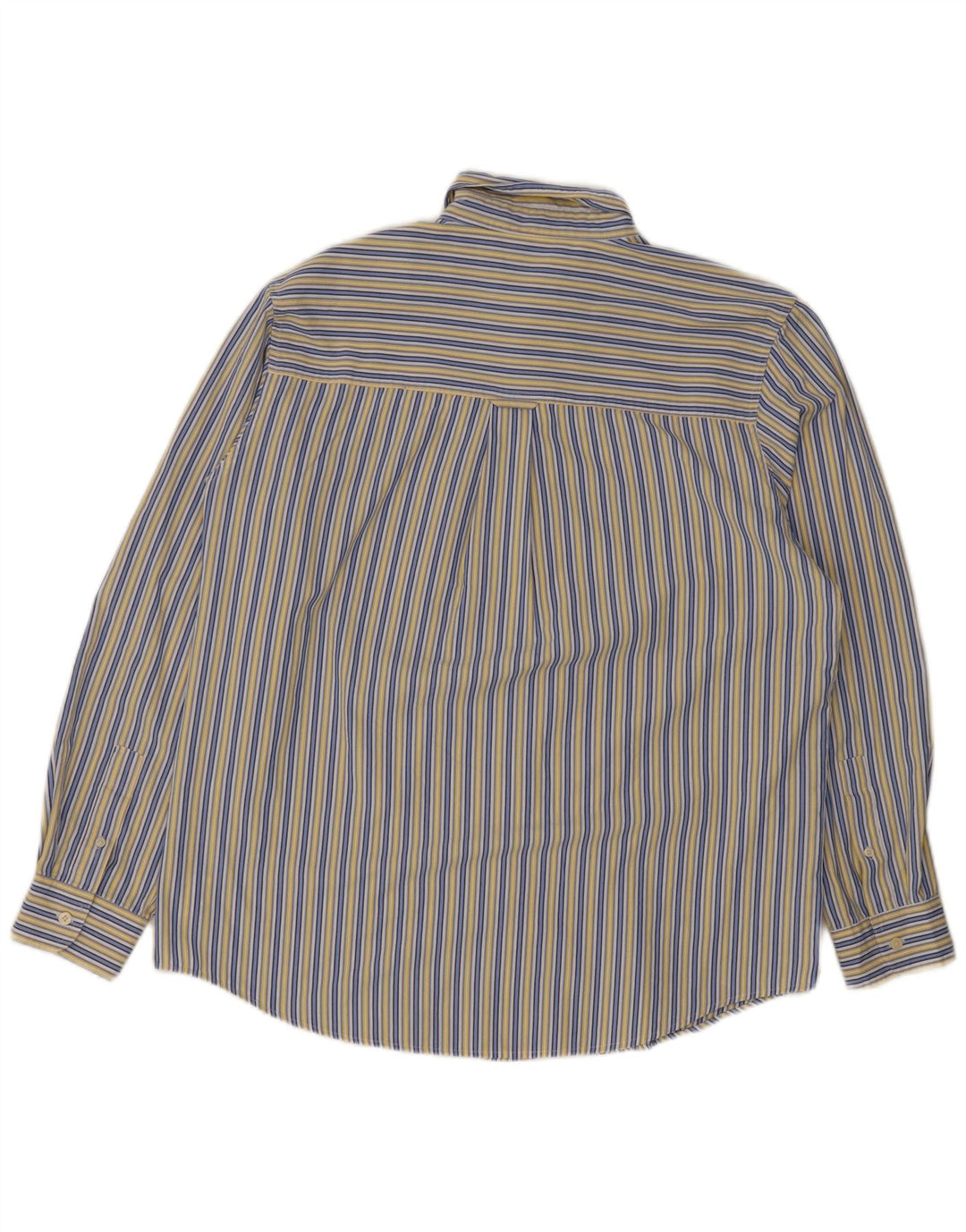Chaps Camisa de corte regular para hombre de algodón a rayas azules grandes