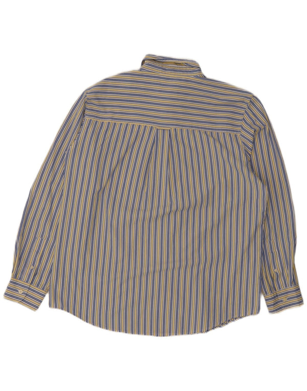 Chaps Camisa de corte regular para hombre de algodón a rayas azules grandes
