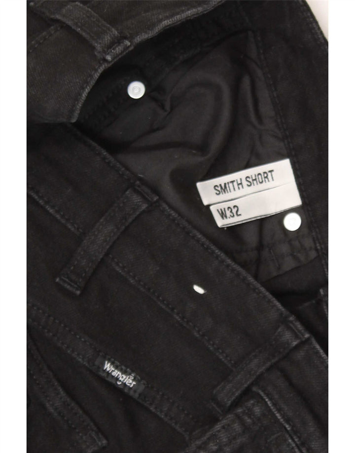 Wrangler Pantalones cortos de mezclilla desgastados para hombre W32 Algodón negro mediano