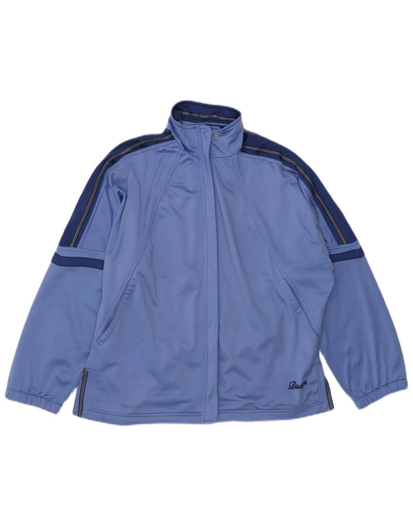 Diadora Chaqueta de chándal extragrande para mujer, talla 40, color azul medio