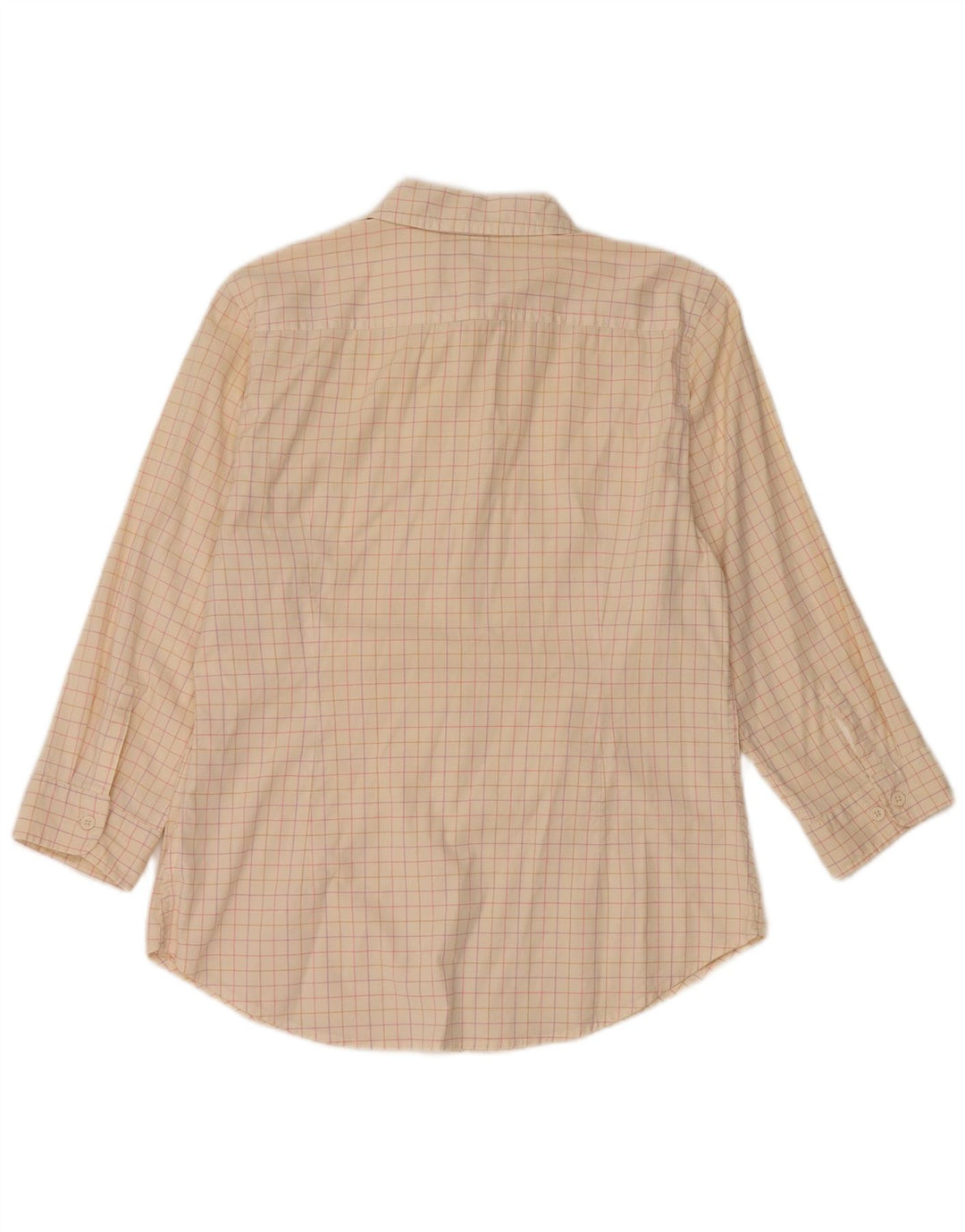 Camisa de manga 3/4 para mujer Gap UK 46 Large Beige Check
