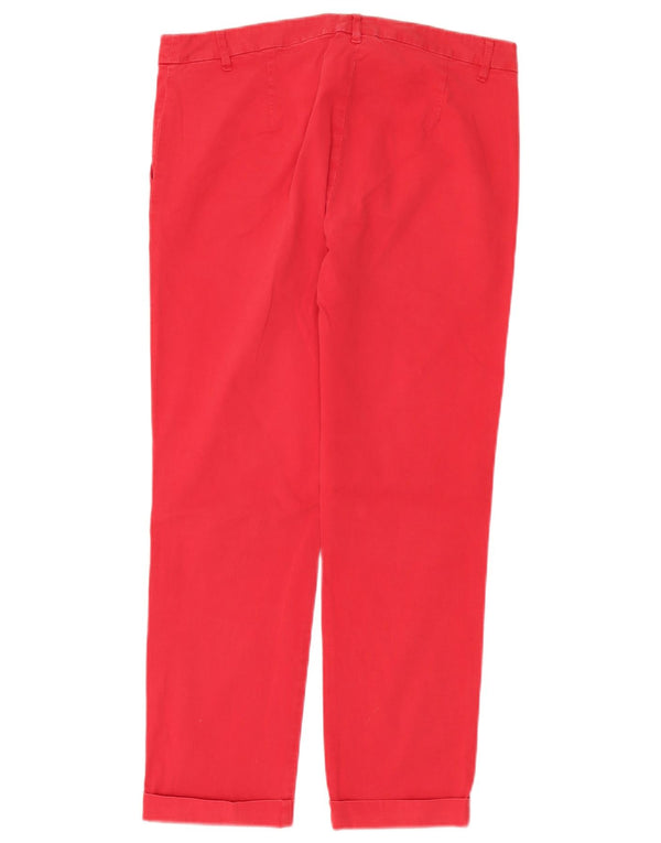 Marella Mujer EMME Pantalones Cortos Rectos UK 12 Medium W32 L26 Rojo