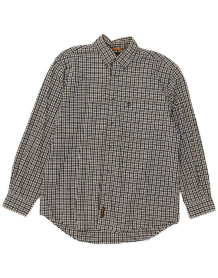 Camisa Timberland Hombre Mediana Azul Marino A Cuadros De Algodón