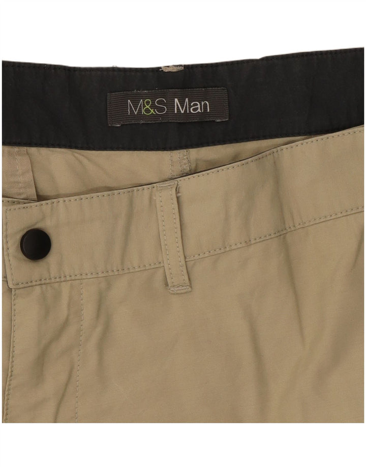 Marks & Spencer Pantalones cortos tipo cargo para hombre W38 XL Beige