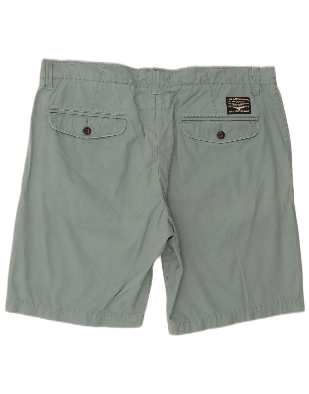 Replay Pantalones cortos chinos regulares para hombre W36 Large Green