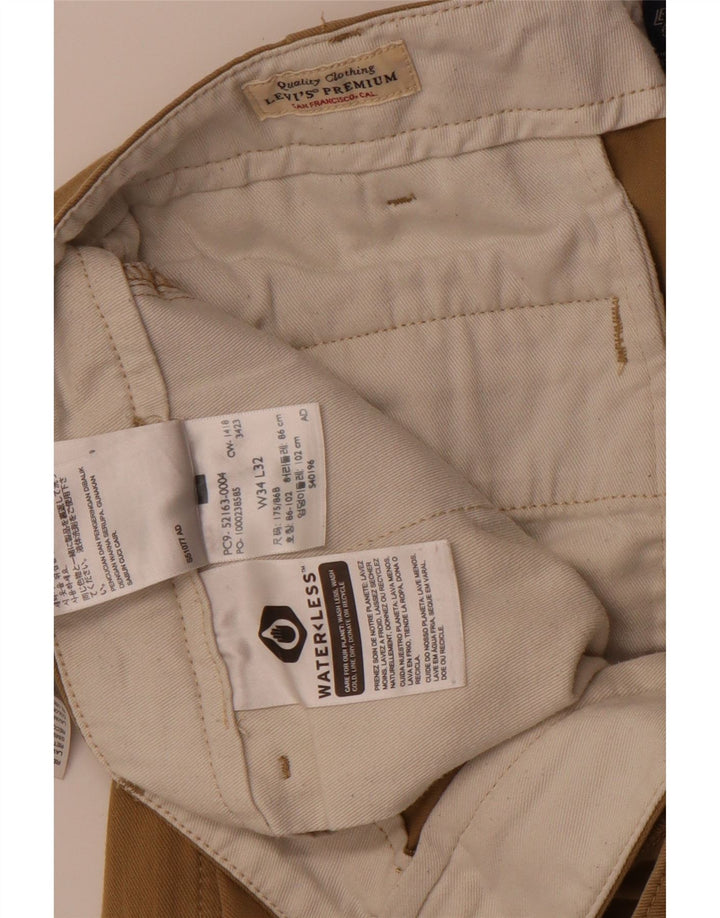 Levi's Pantalón chino ajustado para hombre W34 L32 Algodón beige