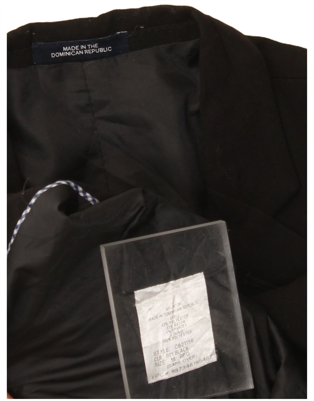 Chaqueta VINTAGE Chico 2 Botones Blazer 15-16 Años Poliéster Negro