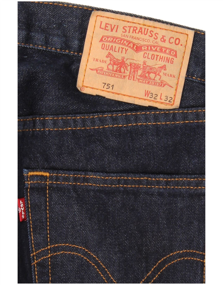 LEVI'S Jeans rectos 751 para hombre W32 L32 Algodón azul marino