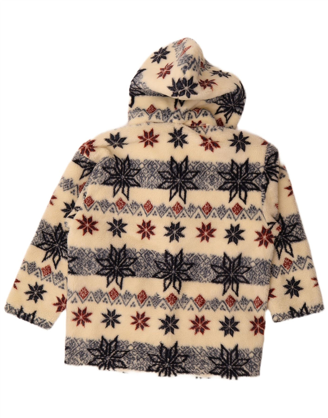 Vintage mujer oversized chaqueta cortavientos con capucha Reino Unido 10 pequeño beige