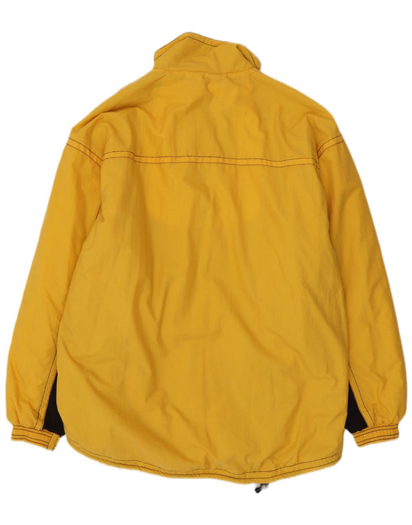Cosmos Chaqueta cortavientos holgada para hombre, talla 40, color amarillo grande