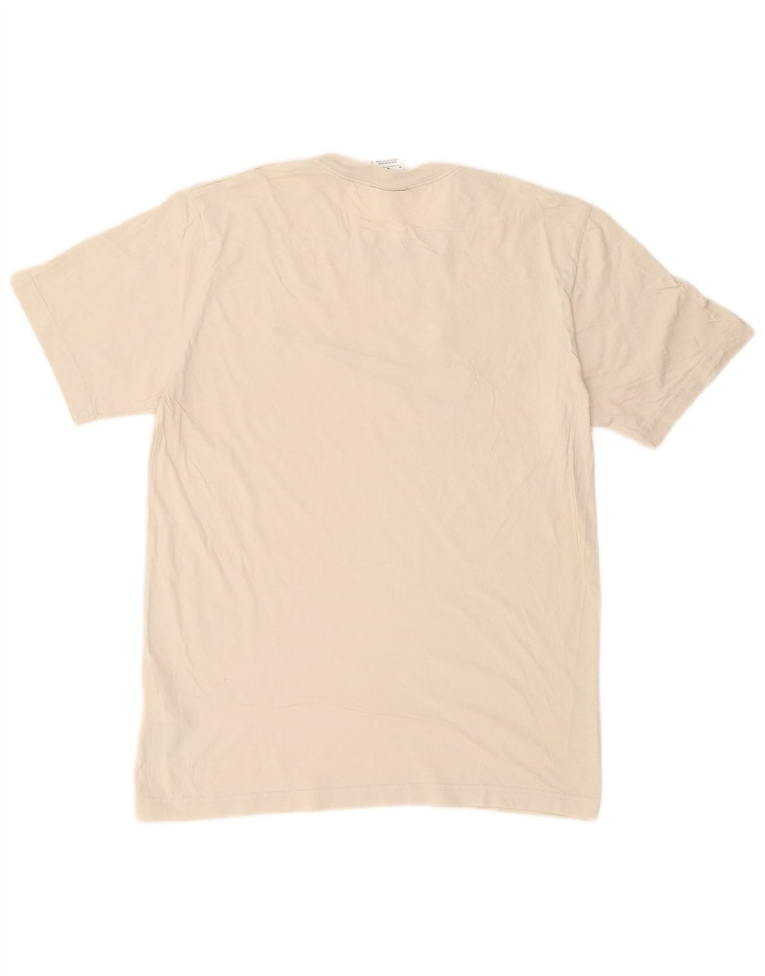 NIKE Mens Graphic T-Shirt Top Medium Beige Cotton