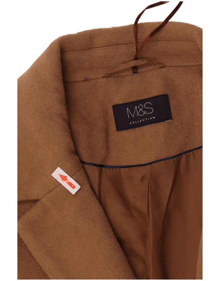 Marks & Spencer Abrigo para mujer UK 20 2XL Lana marrón