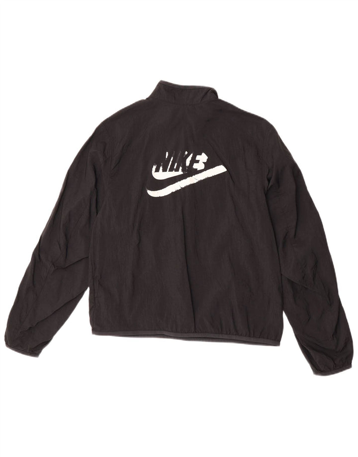 Nike - Chaqueta de chándal para niños, diseño gráfico, 13-14 años, XL, nailon negro