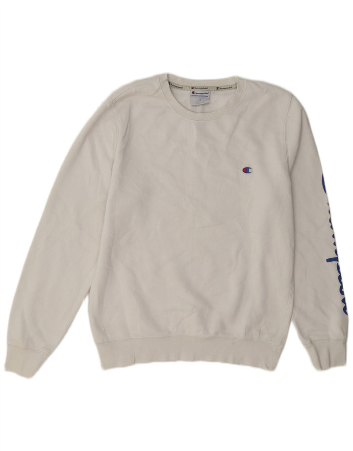 Champion Sudadera Gráfica para Hombre Jersey Pequeño De Algodón Blanco