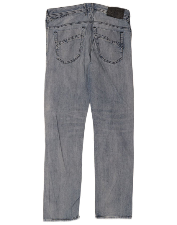 Diesel Hombre Iakop Regular Slim Tapered Jeans W34 L32 Algodón Azul