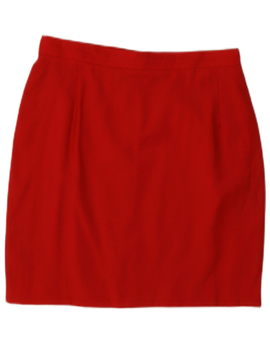 VINTAGE Mujer 2 Botones 2 Piezas Falda Set IT 44 Medio W26 Lana Roja