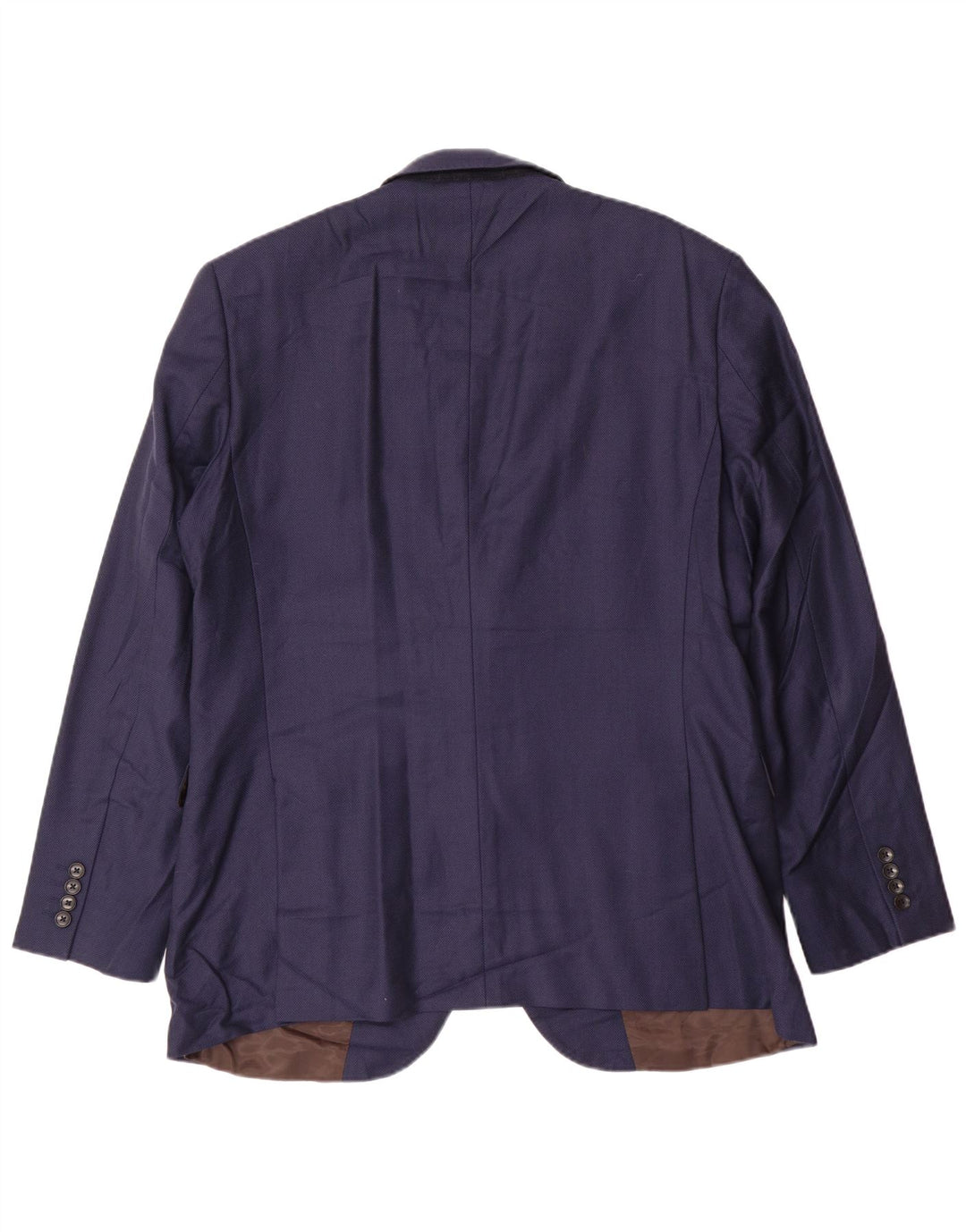 ERMENEGILDO ZEGNA Chaqueta tipo blazer de 2 botones para hombre UK 44 2XL Lana azul marino