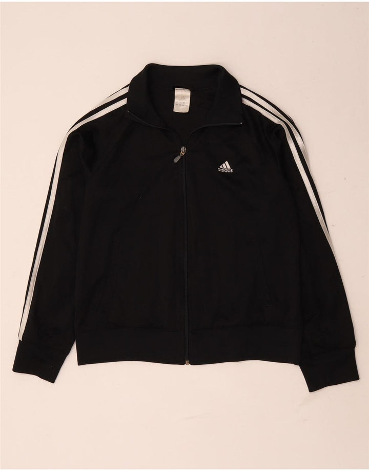 Adidas - Chaqueta de chándal para mujer, talla 40, talla grande, poliéster negro
