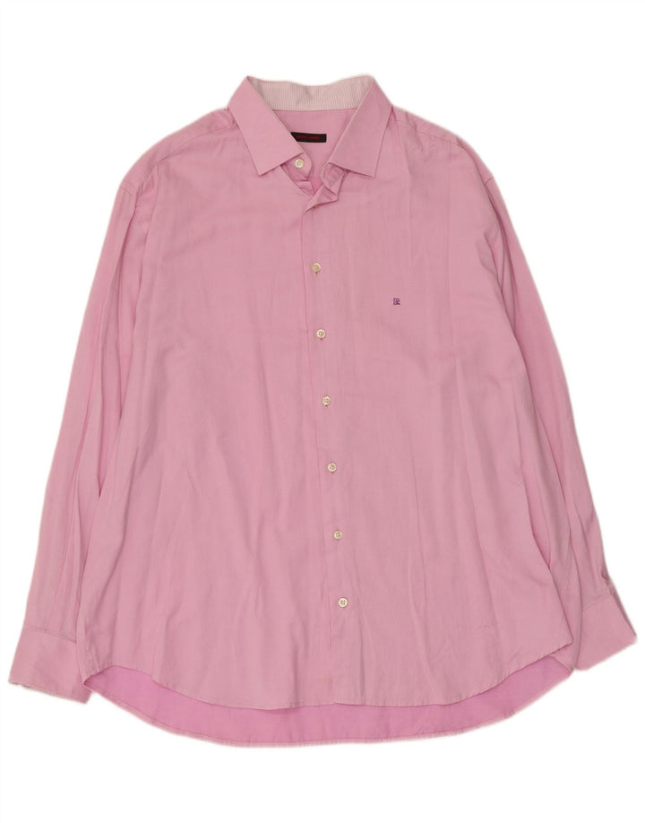 PIERRE CARDIN Camisa Hombre Talla 47 2XL Algodón Rosa