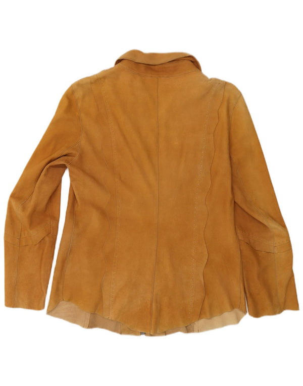 Camisa vintage de ante para mujer IT 44 Cuero beige medio