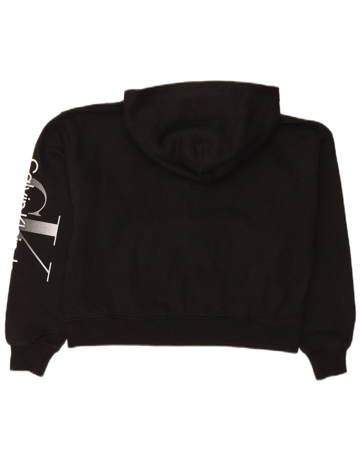 CALVIN KLEIN JEANS Jersey con capucha extragrande para mujer UK 10 Small Black